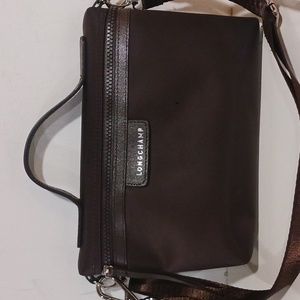 NWOT Longchamp Camera Bag Brown Nylon